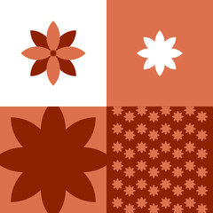 Logo Flower Orange Spa Beauty Massage Vector