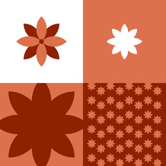 Logo Flower Orange Spa Beauty Massage Vector