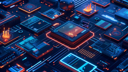 a multi-layered cybersecurity defense system with firewalls, intrusion detection systems, and secure access points, futuristic data protection system cyber technology 