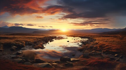 beautiful nature landscape panoramic photo