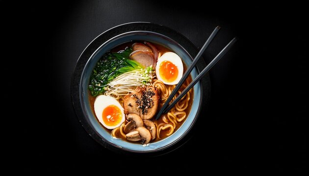 una plato de ramen caliente