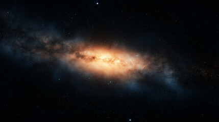 Fototapeta premium Red galaxy in deep space.High quality photo, Bright color, realistic.
