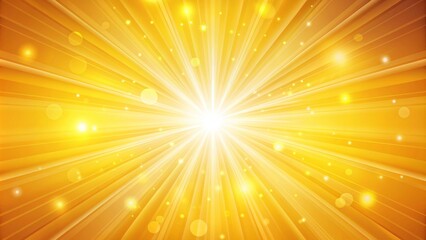 Obraz premium Bright and warm, vibrant yellow rays of sunlight burst forth from a soft, gradient background, casting a sense of optimism and hope.