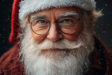 holographic santa claus with customizable appearance options ar interface allows realtime adjustments to beard length suit color and jolliness factor