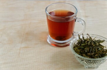 Cup of taxus tea,herbal tea