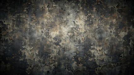 Obraz premium Dark, gritty, and textured grunge background featuring a muted black palette with subtle distressed patterns, perfect for edgy and avant-garde designs.