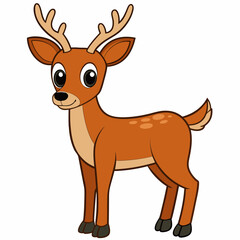 Beer isolated on white,  deer  vector illustration, animal vector art,  deer  silhouette,  pet vector icon, deer  cartoon line art, eps