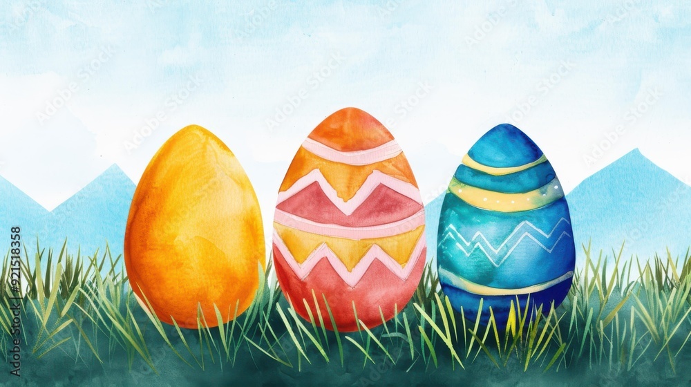 Canvas Prints Celebrate Easter with vibrant watercolor art that brings joy and color to your festivities. Happy Easter greetings and cheer