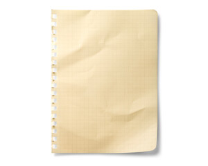 引きちぎられた黄色いリングノートの紙片