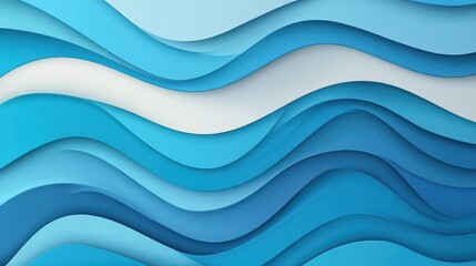 Fototapeta premium Vivid blue gradient waves create a dynamic backdrop, perfect for modern designs and creative projects.