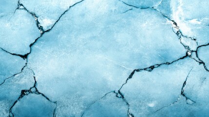 Obraz premium Cracked blue ice texture with abstract pattern