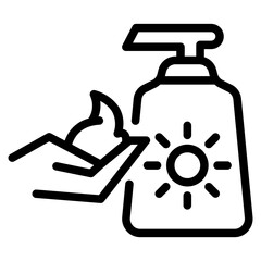 Sunscreen lotion icon