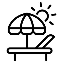 beach umbrella icon