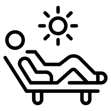 recommend clip art: Sunbathing Icon 