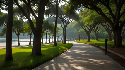 green trees and grass under summer sunshine in a coastal park of shenzhen chinagreen trees and grass under summer sunshine in a coastal park of shenzhen chinagreen trees and grass under summer sunshin