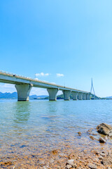 夏の周防大橋　山口県山口市　Suo Bridge in summer. Yamaguchi Pref, Yamaguchi City.