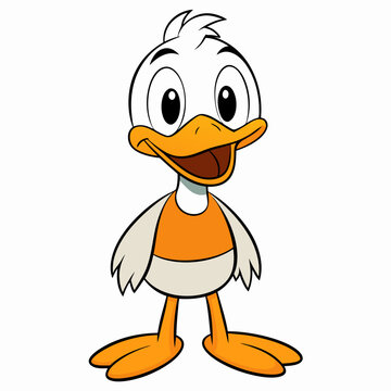 recommend clip art: Duck isolated on white, Duck vector illustration, animal vector art, Duck  silhouette,  pet vector icon, Duck cartoon line art, eps