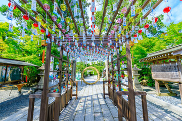 夏の琴崎八幡宮　風鈴祭り　山口県宇部市　Kotozaki Hachimangu Shrine in summer....