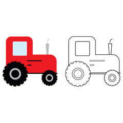 Outline and Color Clipart Coloring Page for Kids