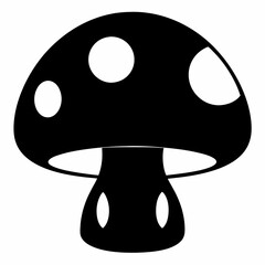 Mushroom isolated on white, Mushroom vector illustration, food vector art, Mushroom silhouette,  Mushroom vector icon, Mushroom cartoon line art, eps