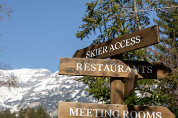 Ski Resort Signs in Sundance, Utah