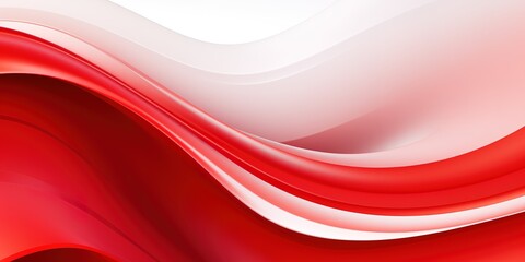 Abstract red and white wave design.