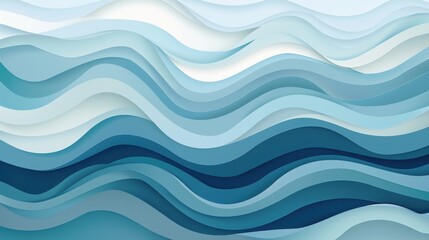 Gentle waves flow in a harmonious blend of blue tones, creating a serene and calming effect