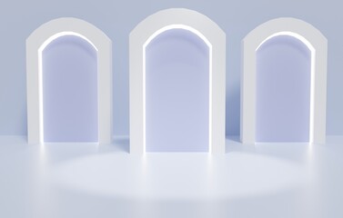3D Minimalist Gate Creative Interior Background