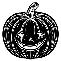 halloween pumpkin face isolated on white, pumpkin vector illustration, Halloween vector art, pumpkin silhouette, halloween pumpkin vector icon, pumpkin cartoon line art, eps