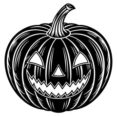 halloween pumpkin face isolated on white, pumpkin vector illustration, Halloween vector art, pumpkin silhouette, halloween pumpkin vector icon, pumpkin cartoon line art, eps