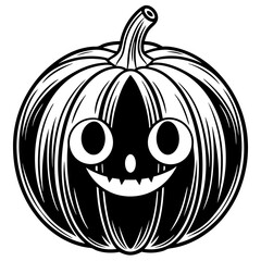 halloween pumpkin face isolated on white, pumpkin vector illustration, Halloween vector art, pumpkin silhouette, halloween pumpkin vector icon, pumpkin cartoon line art, eps