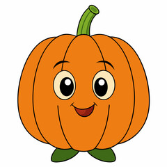 halloween pumpkin face isolated on white, pumpkin vector illustration, Halloween vector art, pumpkin silhouette, halloween pumpkin vector icon, pumpkin cartoon line art, eps