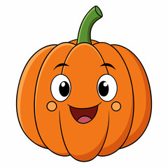 halloween pumpkin face isolated on white, pumpkin vector illustration, Halloween vector art, pumpkin silhouette, halloween pumpkin vector icon, pumpkin cartoon line art, eps