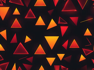 Obraz premium abstract neon background consisting of red, yellow, orange triangles illustration