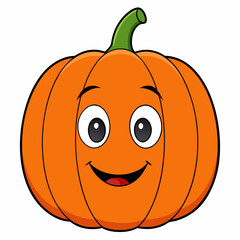 halloween pumpkin face isolated on white, pumpkin vector illustration, Halloween vector art, pumpkin silhouette, halloween pumpkin vector icon, pumpkin cartoon line art, eps