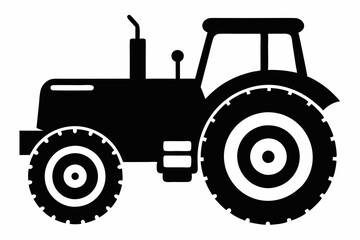 
Tractor icon, tractor vector silhouette, truck, lorry, harvester, pickup, car symbol.
