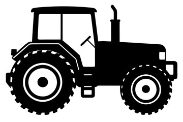 
Tractor icon, tractor vector silhouette, truck, lorry, harvester, pickup, car symbol.