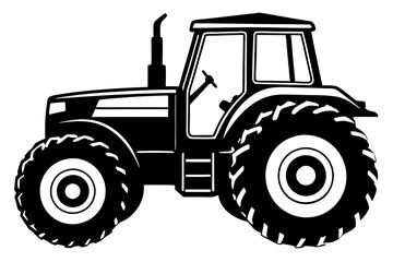 
Tractor icon, tractor vector silhouette, truck, lorry, harvester, pickup, car symbol.