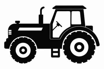 
Tractor icon, tractor vector silhouette, truck, lorry, harvester, pickup, car symbol.