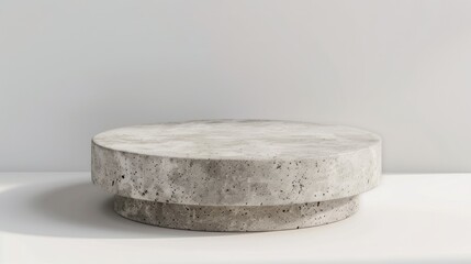 Concrete Pedestal on a White Background