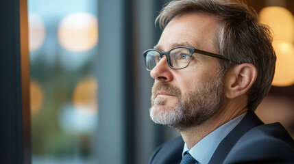 Fototapeta premium CFO anxious about financial reports amid recession