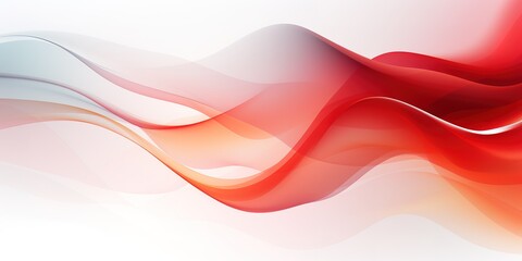 Naklejka premium Abstract red and white waves with a modern and elegant style.