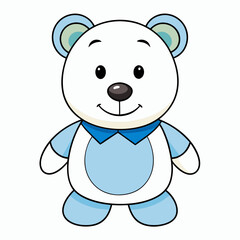 Teddy bear isolated on white, Teddy bear vector illustration, animal vector art, bear silhouette, bear vector icon, teddy bear cartoon line art, eps