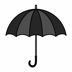 Umbrella isolated on white, umbrella vector illustration, rainy season umbrella vector art, umbrella silhouette, umbrella vector icon, umbrella cartoon line art, eps