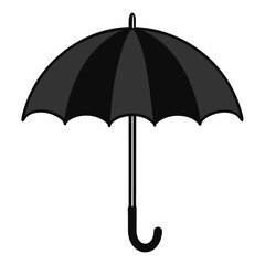 Umbrella isolated on white, umbrella vector illustration, rainy season umbrella vector art, umbrella silhouette, umbrella vector icon, umbrella cartoon line art, eps