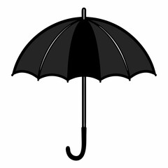 Umbrella isolated on white, umbrella vector illustration, rainy season umbrella vector art, umbrella silhouette, umbrella vector icon, umbrella cartoon line art, eps