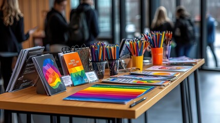 Assortment of pencils and pens on a table, ready for students.