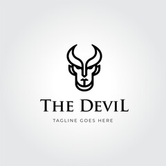 Devil logo template design concept