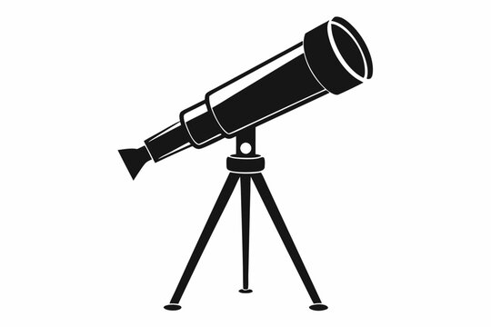 telescope icon, telescope vector silhouette
