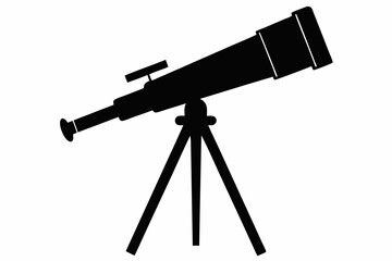 Telescope Silhouette SVG, Vector Silhouette Of Telescope
